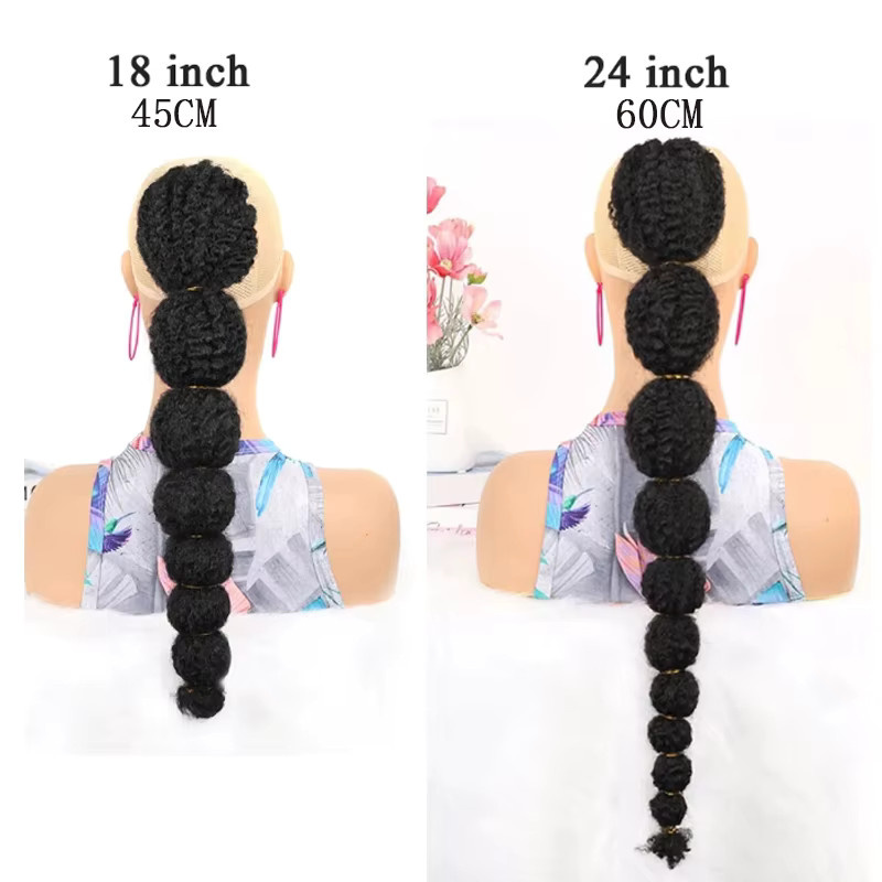 Horsepower star Clip In Haarteil, Synthetisch, Afro Puff, Damen - Bild 4