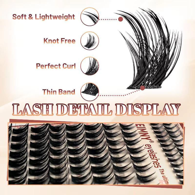 HNKMP Wimpernverlängerungs-Set, 4 Stile, D-Curl, Flauschig - Bild 5