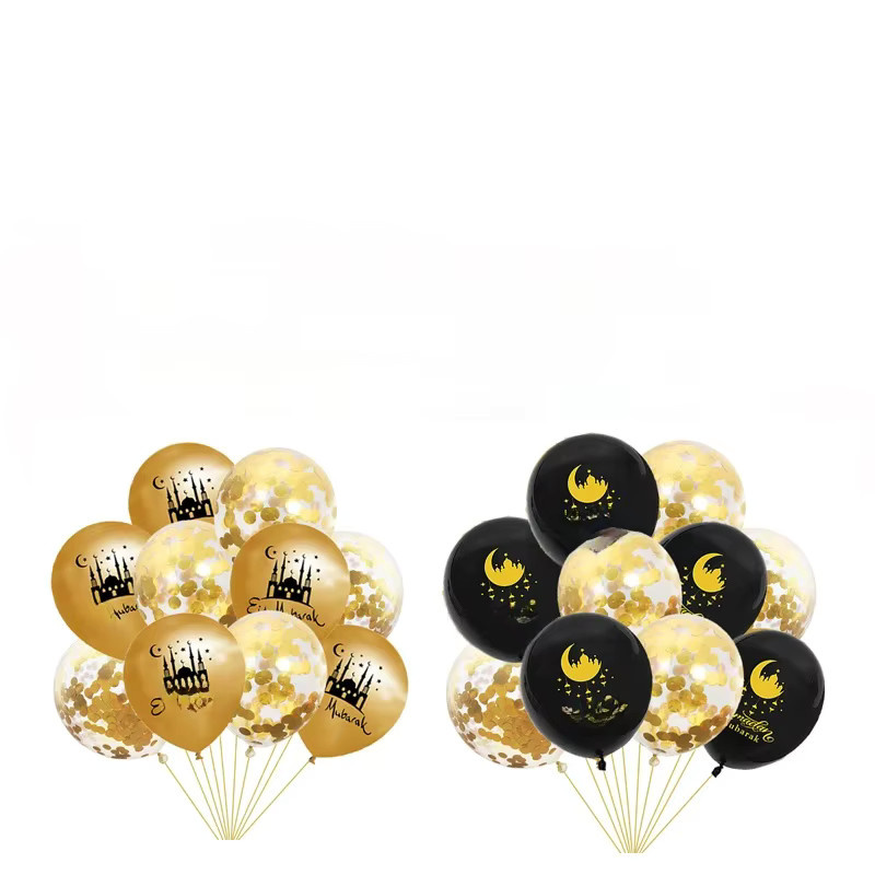 Alivparty Umrah Mubarak Ballon Set mit Mond und orientalischem Design für Ramadan und Eid Dekoration - Bild 3
