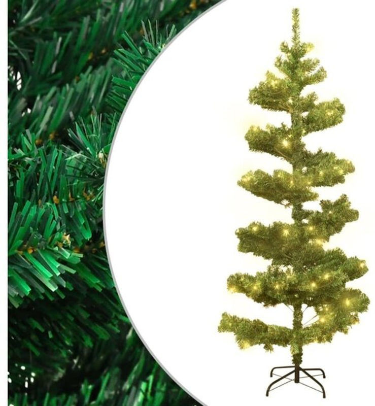vidaxl Spiral-Weihnachtsbaum mit Beleuchtung und Ständer, Grün, Höhe: 150 cm - Bild 1