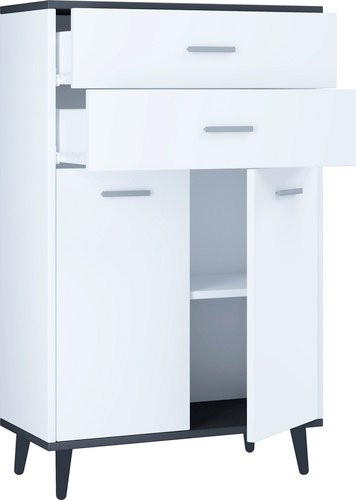 VCM Seitenschrank Landos in Grau und Anthrazit, B/H/T: 60 x 97,1 x 28 cm - Bild 1