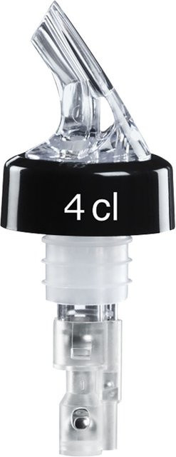 Fuchs Gastronomiebedarf Dosierausgießer 4 cl, schwarz, 2er Pack, Länge: 10 cm - Bild 1