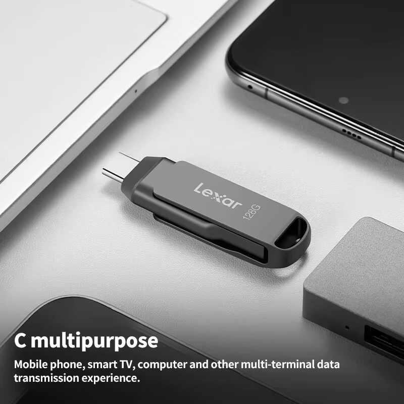 Lexar D400 Dual Slot USB-Flash-Laufwerk mit USB-C und USB-A Anschluss - Bild 4