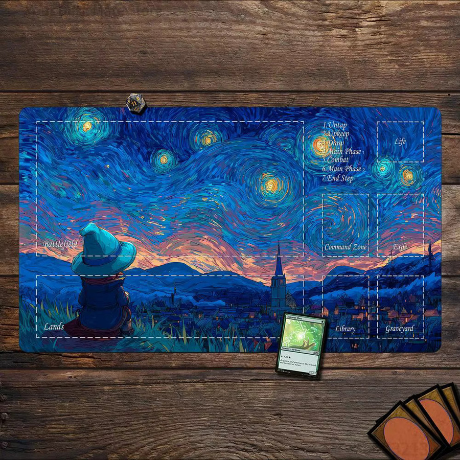 Potdemiel Van Gogh Starry Night Magic Playmat, Gaming-Matte, multicolour - Bild 2