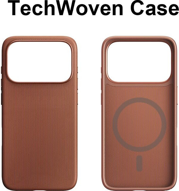 Technische gewebte magnetische Handyhülle für iPhone 17 16 15 14 13 Pro Max mit MagSafe Wireless Charging in Purple und Brown - Bild 1