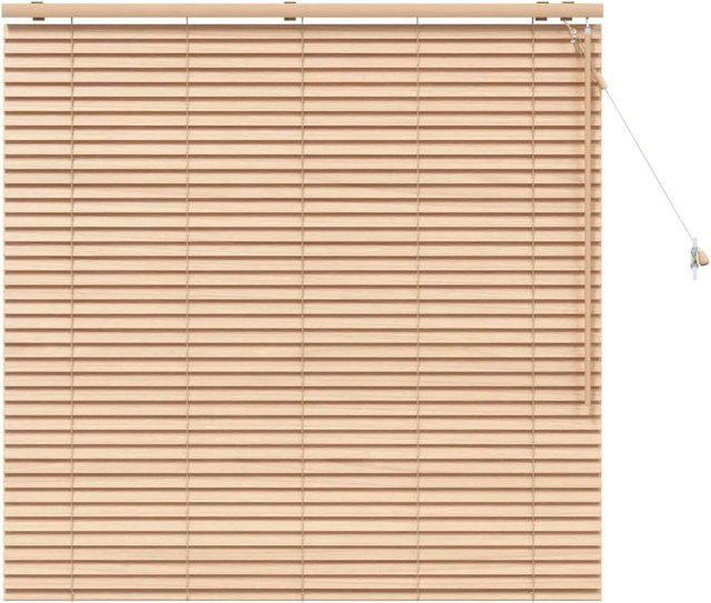 vidaXL Venezianische Jalousie in Eichenoptik, Farbe: Braun/Beige, B/H: 130 x 130 cm, Lamellenbreite: 35 mm - Bild 1