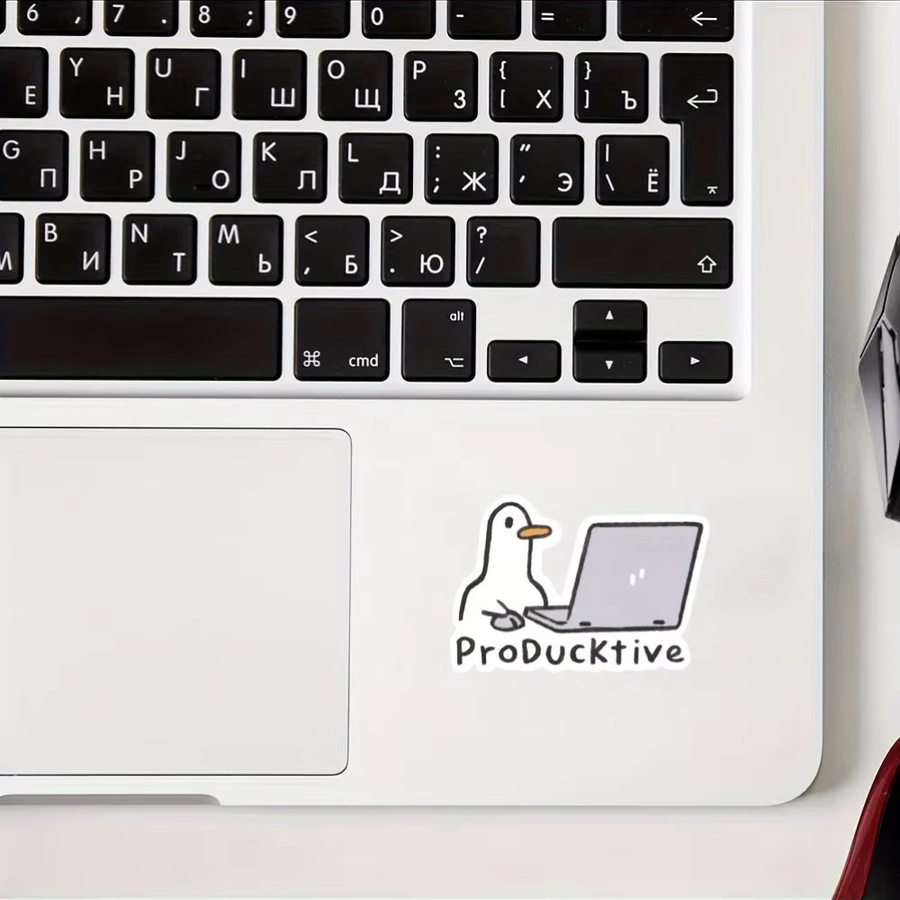 ProDucktive Themen-Laptop-Aufkleber mit Entenmotiv, glänzende Vinyl-Aufkleber in Multicolour - Bild 2