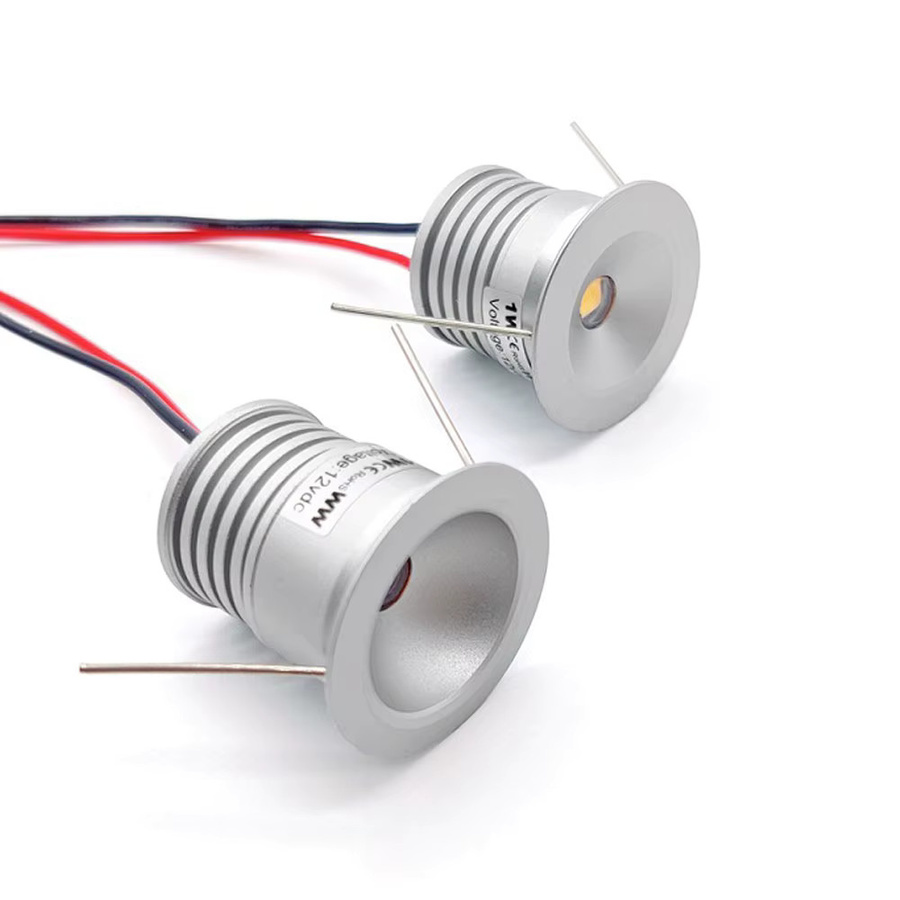 LUCERNA Mini LED Einbau-Downlight 12V 1W in Silber für Vitrine, Schlafzimmer und Treppen - Bild 3