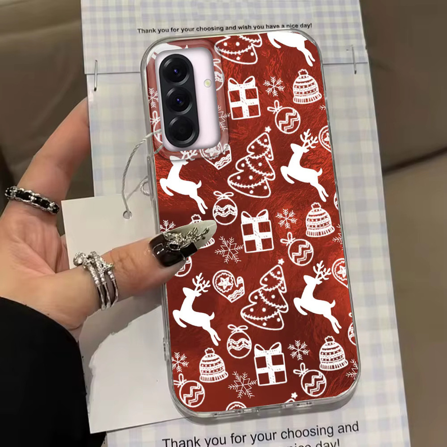 Samsung Handyhülle mit rotem Elch Motiv für Galaxy A55 A16 A07 A17 A26 A36 A56 A25 A35 A14 A34 A54 A15 A13 A32 A12 A22 - Bild 2