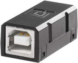 Weidmüller USB 2.0 Adapter IE-BI-USB-AB Schwarz mit 2x USB 2.0 Buchse B - Bild 1