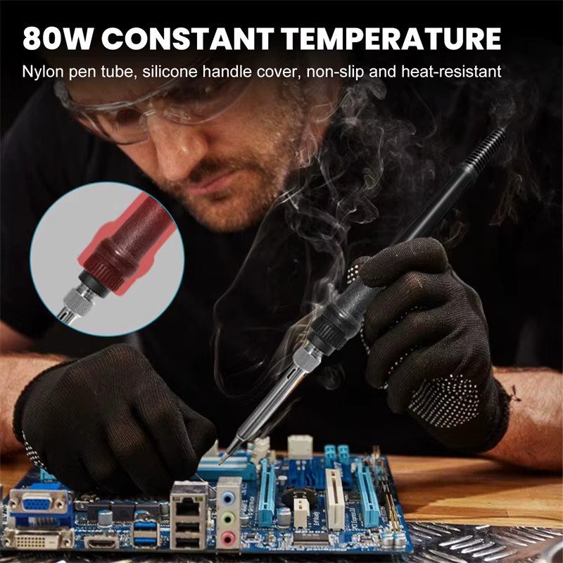Bromose 2-in-1 Demontage-Schweißtisch-Set mit Heißluftpistole 8118, 700W Hochleistungs-Wartungs-Schweißgerät mit Digitalanzeige und konstanter Temperatur, Schwarz - Bild 2
