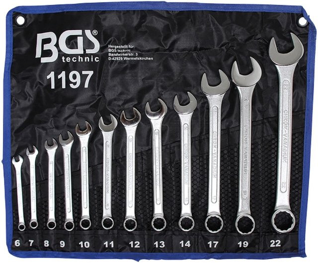 BGS Maul-Ringschlüssel-Satz 12-tlg. aus Chrom-Vanadium in Silber, SW 6 - 22 mm - Bild 2