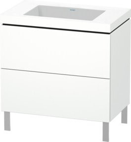 Duravit Waschtischunterschrank L-Cube c-bonded in Weiß mit 2 Auszügen, B/T: 80 x 48 cm - Bild 1