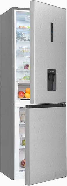 Exquisit KGC315-95-NF-WS-010E Kühl-Gefrierkombination in Silver mit No-Frost und umkehrbarer Tür, B/T/H: 59 x 60 x 207 cm - Bild 1