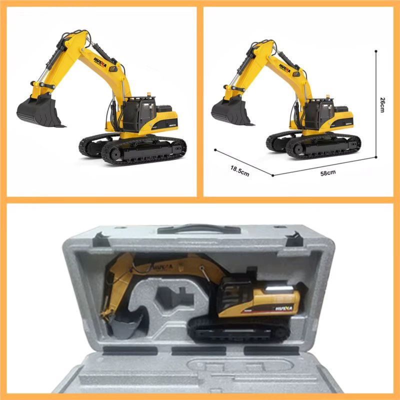 HUINA 580 Bagger-Baumodellauto, Metall, 1:14, mit Licht und Sound - Bild 3