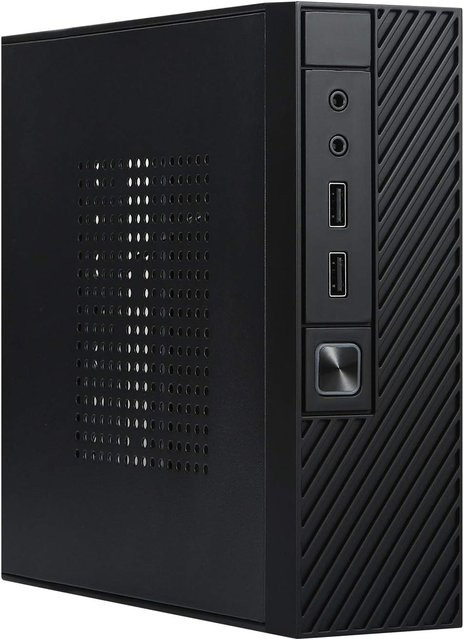 TFDP ITX-Computergehäuse M06 Mini-Desktop-Gehäuse in Schwarz mit Unterstützung für 17x17 cm Motherboards und 2,5-Zoll-Festplatten - Bild 1