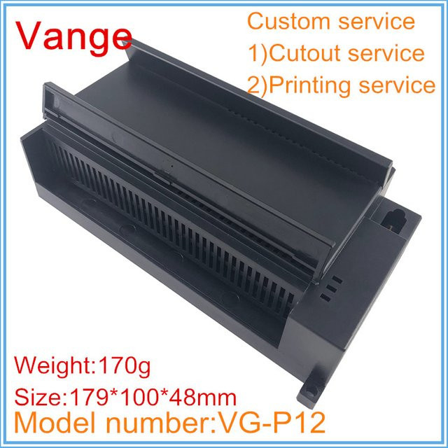 Vange Electronics PLC-Projektbox aus ABS-Kunststoff in Schwarz, B/T/H: 17,9 x 10 x 4,8 cm - Bild 1