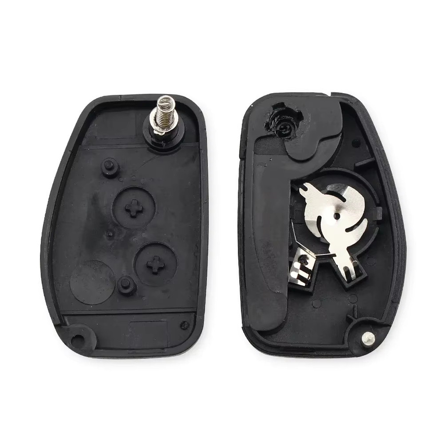 Keyyou vac102 ne72 modifizierte Schlüsselhülle für Renault Dacia Nissan, 2 Tasten Flip Remote Fob Gehäuse, Schwarz - Bild 3