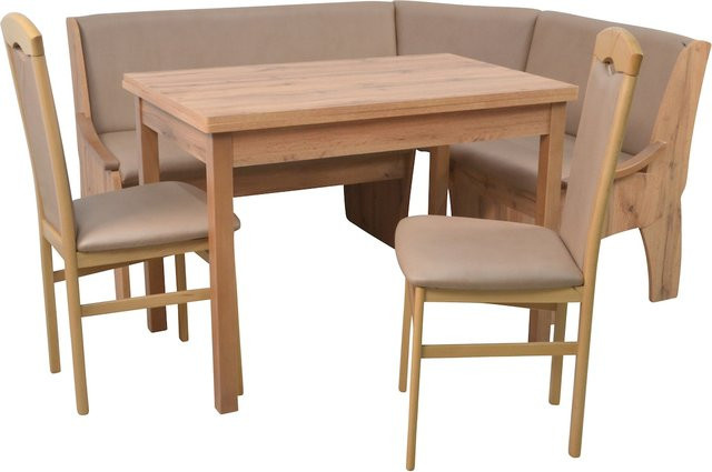 4tlg. Eckbankgruppe Möbel Direkt Online in Buche, Beige/Braun, Schenkelmaß: 125 x 165 cm - Bild 1