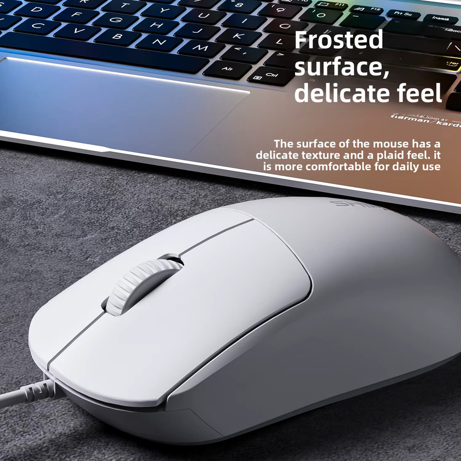 NexusClick S310 USB Büro-Maus mit Kabel, ergonomisches Design, 1600 DPI, Schwarz - Bild 4