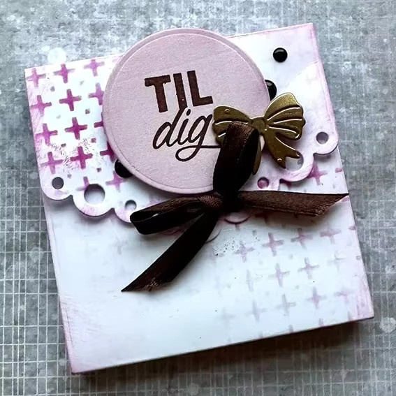 Prägevorlage mit gewellter Spitze und Stanzformen für Scrapbook, Tagebuch-Dekoration und DIY-Grußkarten - Bild 2