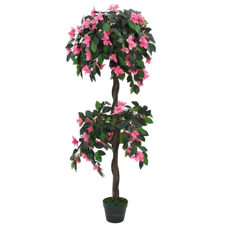 furnicato Künstliche Rhododendron-Pflanze mit Topf in Grün und Rosa, Höhe: 155 cm - Bild 2