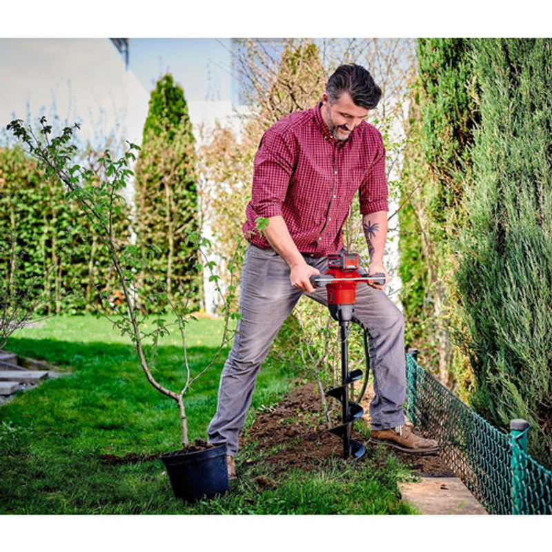 Einhell Power X-Change Akku-Erdbohrer GP-EA 18/150 Li BL-Solo in Schwarz und Rot - Bild 3