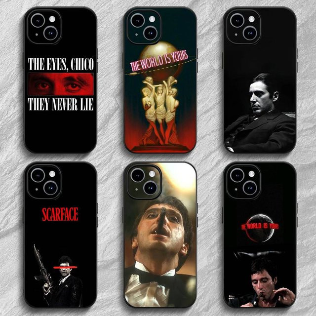 Stoßfeste Silikonhülle Scarface Film Design für iPhone 17 16 15 14 13 12 11 Pro Max Mini XS XR 7 Plus und iOS Modelle - Bild 1