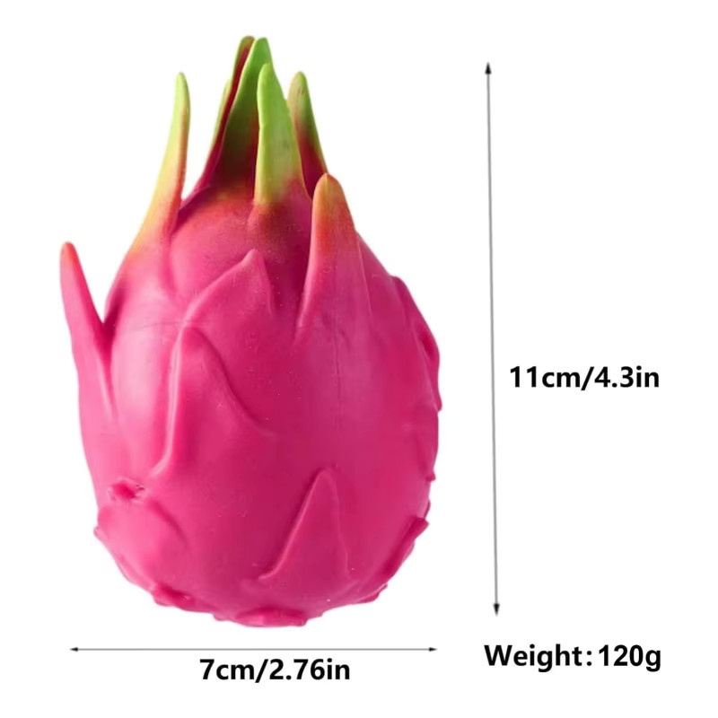 Jumbo Drachenfrucht Squishy Stressabbau-Spielzeug, Realistisches Langsam Aufsteigendes Frucht-Quetsch-Sensorikspielzeug - Bild 5