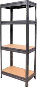 STIER Schwerlast-Fachbodenregal aus Stahl in Grau und Anthrazit, H x B x T: 177 x 90 x 45 cm, Fachlast 600 kg - Bild 1