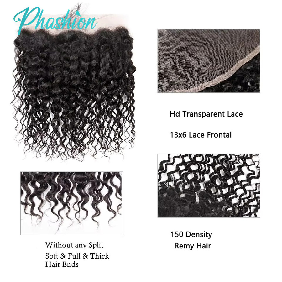 Phashion Lace Frontal Hair Extension, 30 Zoll, Water Curly, 100 % Echthaar - Bild 3