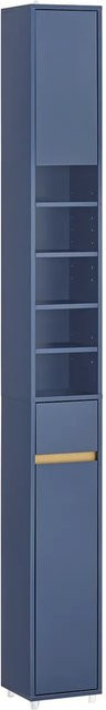 SoBuy Badezimmerschrank aus MDF in Blau mit 5 Fächern und 1 Schublade BZR34-B - Bild 1