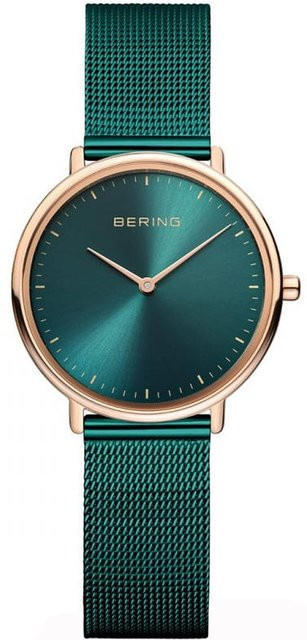 Bering Damenuhr, Quarz, Edelstahl, Grün, Saphirglas, 29 mm - Bild 1