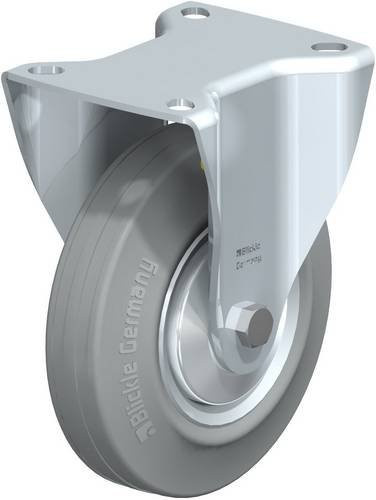 Blickle Bockrolle B-RD 125R-VLI-FA in Grau aus Stahl mit 125 mm Rad-Durchmesser und 120 kg Tragfähigkeit - Bild 1