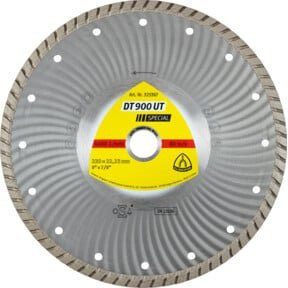 Klingspor DT 900 UT Diamanttrennscheibe Universal Silber Durchmesser: 100 mm, Breite: 2,2 mm, Bohrung: 22,23 mm, Turbo mit geschlossenem Rand - Bild 1