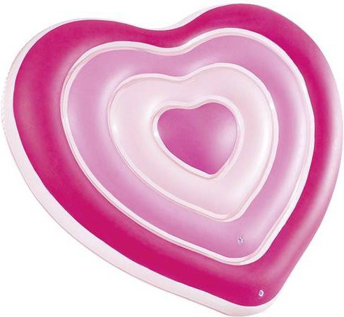 Intex Sweetheart Schwimminsel Herz Luftmatratze in Pink Multicolour B/T/H: 155 x 135 x 25 cm - Bild 1