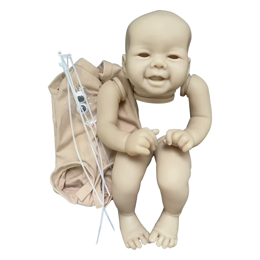 NPK Emmy Reborn Puppen-Set, unvollendet, unbemalt, blanko, DIY-Puppenteile, mit Stoffkörper - Bild 4