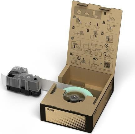 Epson Etikettenband Vinyl Schwarz auf Weiß für LabelWorks LW-Z5010BE, Breite: 2,4 cm, Länge: 45 m - Bild 1