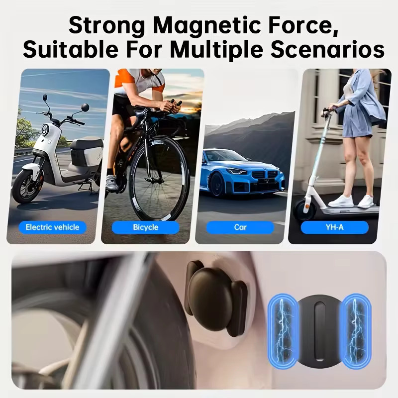 Apple GPS-Tracker in Schwarz mit starkem Magnet für Auto und Fahrzeug zur Anti-Verlust-Positionierung via Find My App - Bild 5