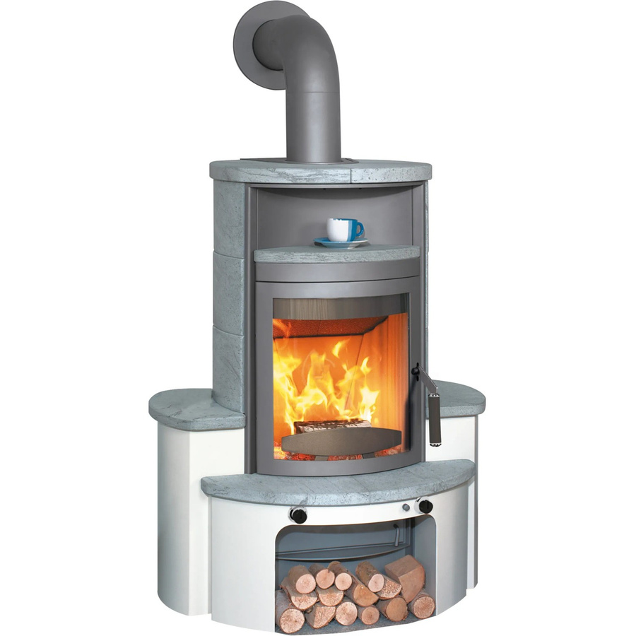 Hark Avenso GT ECOplus Kaminofen aus Naturstein in Grau mit 6 kW Leistung und Automatik - Bild 2
