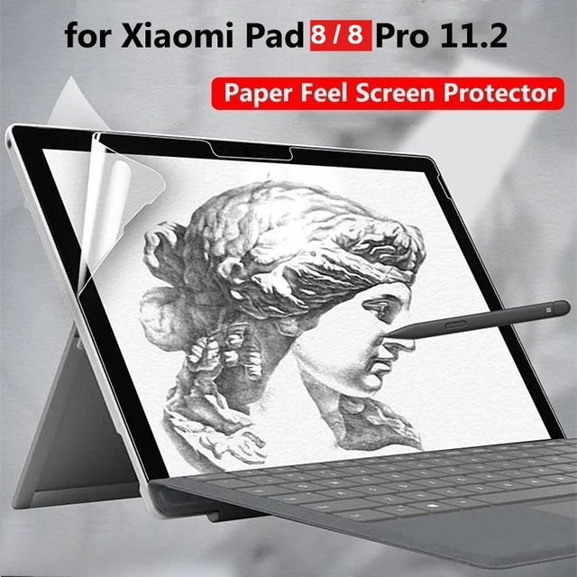 Matte Displayschutzfolie mit Papiergefühl für Xiaomi Pad 8, Pad 7 Pro, Pad 6 Pro, Pad Mini und Redmi Pad SE, transparent - Bild 1