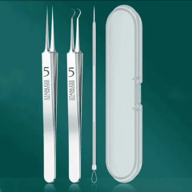 RUZOFO 3-teiliges Set zur Mitesserentfernung aus Edelstahl, Unisex - Bild 1