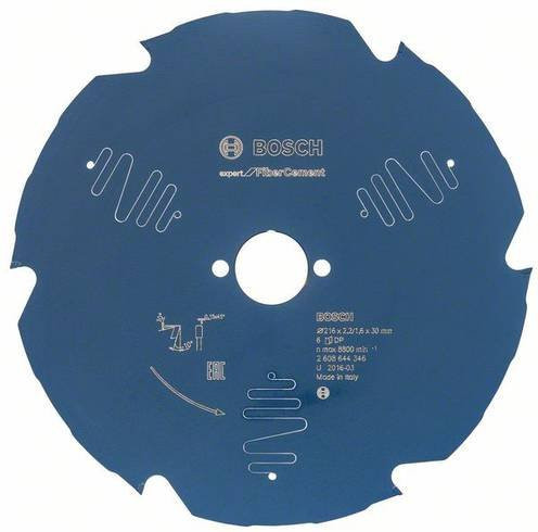 Bosch Expert Kreissägeblatt für Faserzement mit Diamantbesatz, Durchmesser: 216 mm, Bohrung: 21,6 mm, Zähneanzahl: 6 - Bild 1