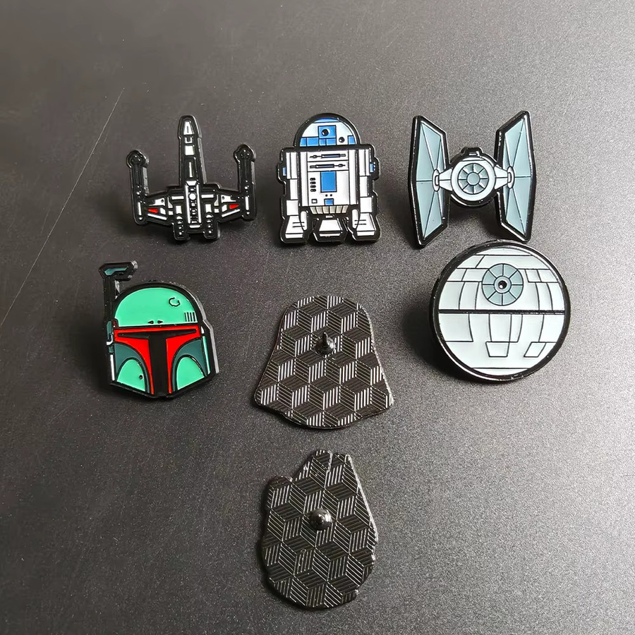 Star Wars Abzeichen-Set, 7-teilig, Metall-Emaille-Pins, Bunt - Bild 2