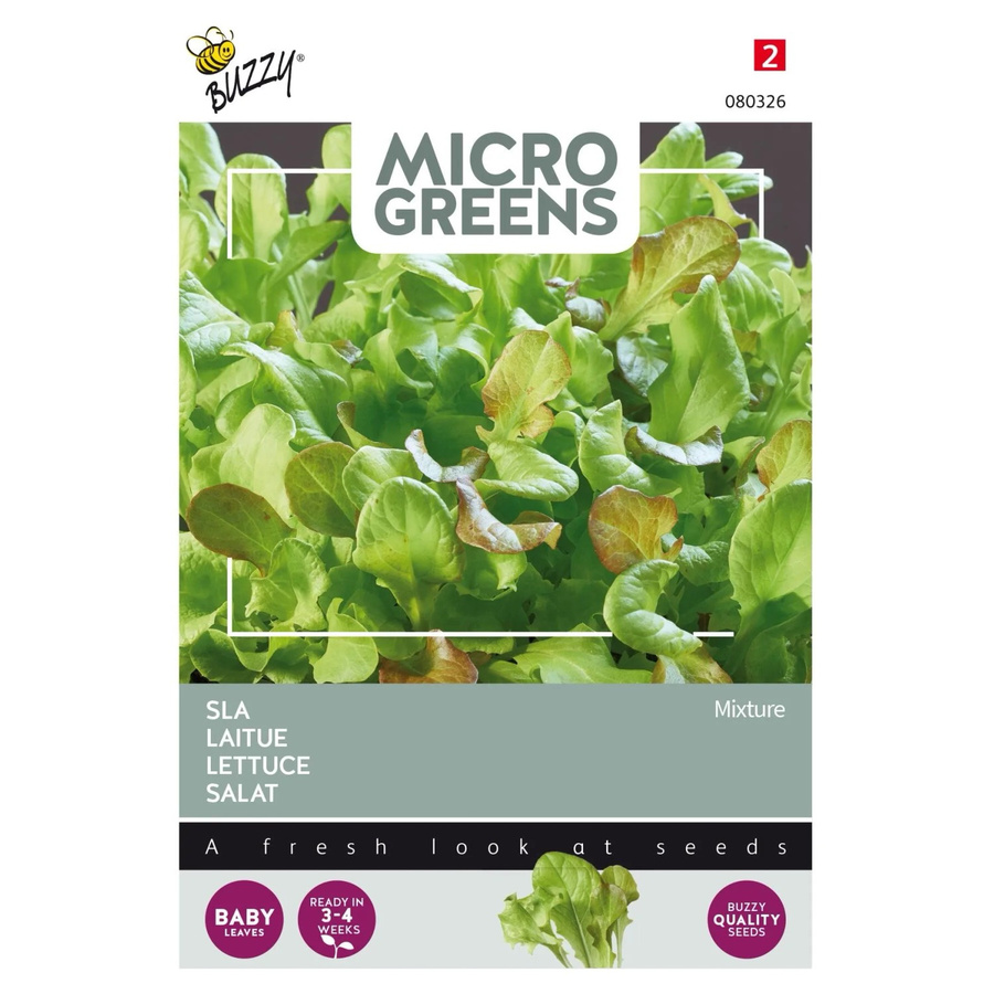 Buzzy Microgreens Salat Mischung Samen für Baby-Blatt-Auswahl, 1 g - Bild 2