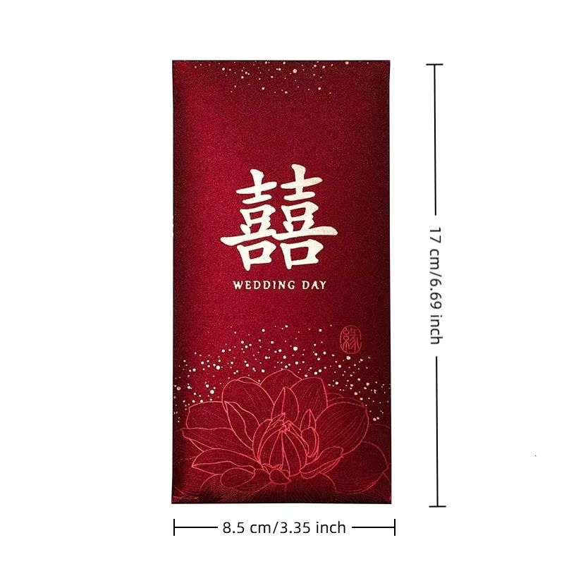 6-teiliges Set rote Hong Bao Umschläge von eelhoe für Hochzeiten und das chinesische Neujahrsfest - Bild 3