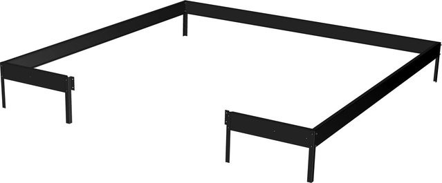 Halls Fundamentrahmen für das Gewächshaus Qube Square 6,3 m2 aus Stahl in Schwarz - Bild 1