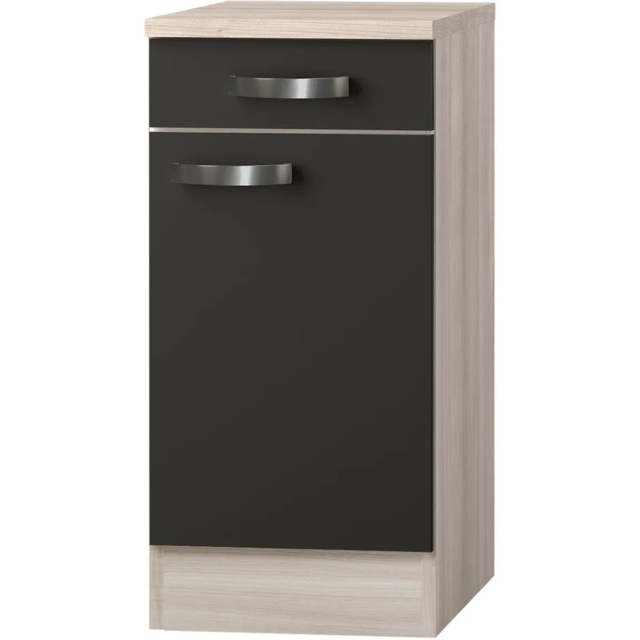 Optifit Küchen-Unterschrank Faro220 in Anthrazit-Braun, B/T/H: 40 x 60 x 84,8 cm - Bild 2