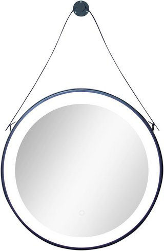 Sanotechnik Rundspiegel mit LED-Beleuchtung und Touch-Schalter in Schwarz, B/H: 60 x 60 cm - Bild 1