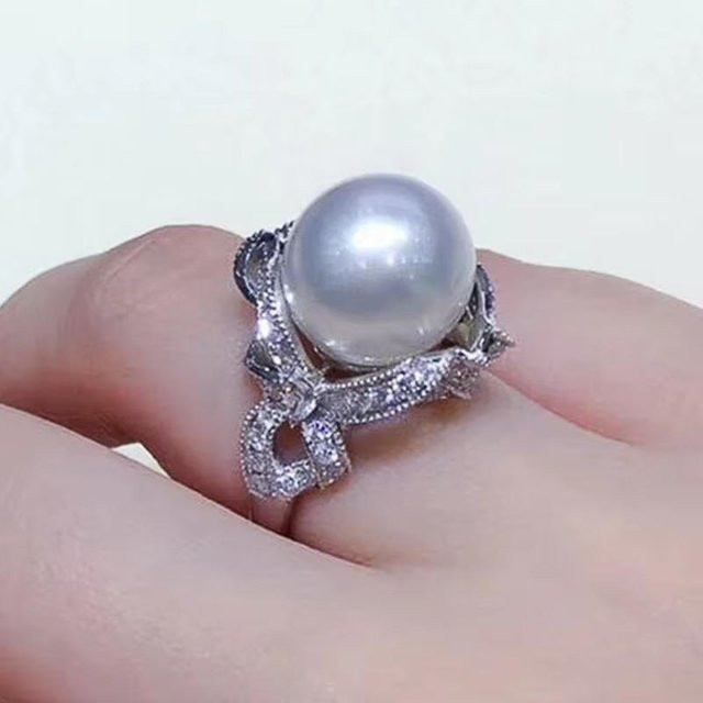 YIRAN Jewelry Ringe, Silber, Messing, Perle, Zirkonia, Damen - Bild 1
